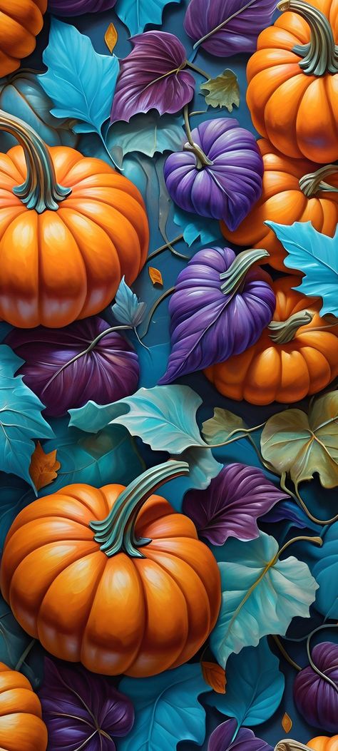 Thanksgiving Phone Wallpaper, Thanksgiving Iphone Wallpaper, Spooky Halloween Pictures, Pumpkin Wallpaper, Art Deco Artwork, Blue Pumpkin, Christmas Tree Accessories, Blue Pumpkins, Free Iphone Wallpaper