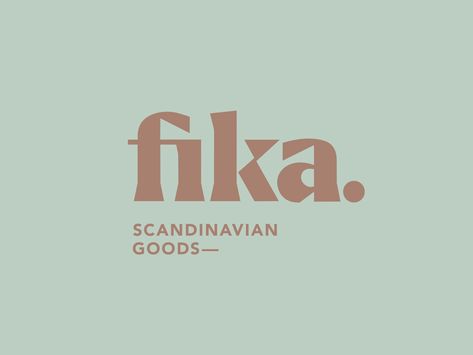 Fika Logo by Nathaniel Navratil on Dribbble Scandinavian Logo, Brand Inspiration Board, Dental Logo, Self Branding, Beautiful Logos Design, Collateral Design, Beautiful Logos, Geometric Logo, Logo Restaurant