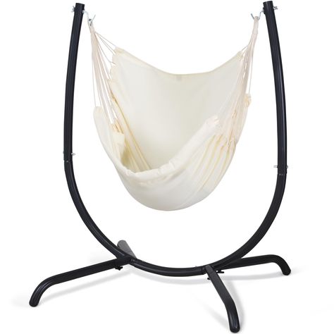 PRICES MAY VARY. Hammock Chair with Stand Included: SUNCREAT patent pending hammock swing provides the best space for reading with comfort and privacy. The hanging chair is crafted with a side pocket where you can stash your favorite book until your next reading session. Built-in leg rest padding offers extra comfort when you relax on the chair. Durable Material: Constructed of powder-coated steel, the chair stand ensures high durability and sturdiness. The swing hammock chair is made of high-gr Hammock Chair With Stand, Hammock Chair Stand, Indoor Hammock, Hanging Chair Outdoor, Leg Rest, Chair Outdoor, Outdoor Living Patio, Swing Chair, Hammock Chair