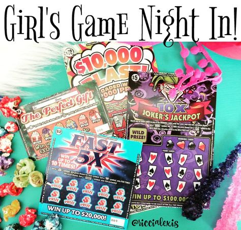 Girl's Game Night In! #GameNight #GirlsNight #GiveInstantJoy #ad Lottery Ticket Game Ideas Fun, Lottery Ticket Games, Lottery Tips, Adult Hobbies, Lottery Ticket, Lottery Tickets, The Perfect Girl, My Idea, Family Humor