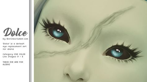 ⇢ 𝐃 𝐎 𝐋 𝐂 𝐄 𝐀𝐋𝐈𝐄𝐍 // A DEFAULT REPLACEMENT EYE SET | Wrixie on Patreon Sims Alien, Eye Color Contacts, Ts4 Skin, Alien Eyes, Canon Event, Los Sims 4 Mods, Sims 4 Cc Eyes, Color Contacts, The Sims 4 Pc