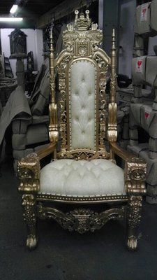 gold throne king and queen chair rental los angeles for wedding ... Throne Chair Wedding, Gold Throne, King Throne Chair, Alligator Tattoo, Baroque Chair, Queen Chair, Egyptian Wedding, Throne Chairs, King Chair