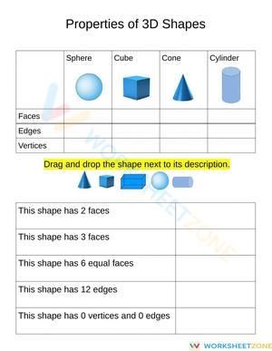 Put in the missing information about 3D Shapes #Grade-5 #Grade-3 #Grade-4 3d Shapes Worksheets, The Worksheet, Shapes Worksheets, 3d Shapes, Grade 4, Grade 5, Grade 3, The Missing, Online Workouts