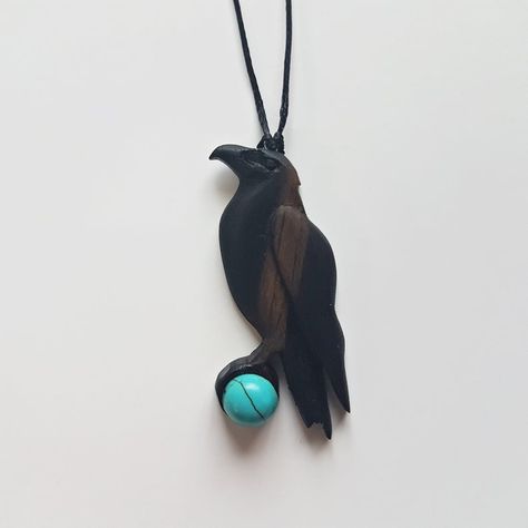 Metal Clay Designs, Crow Jewelry, Wood Minimalist, Crow Necklace, Crow Pendant, Raven Jewelry, Gothic Christmas, Raven Pendant, Wood Jewelery