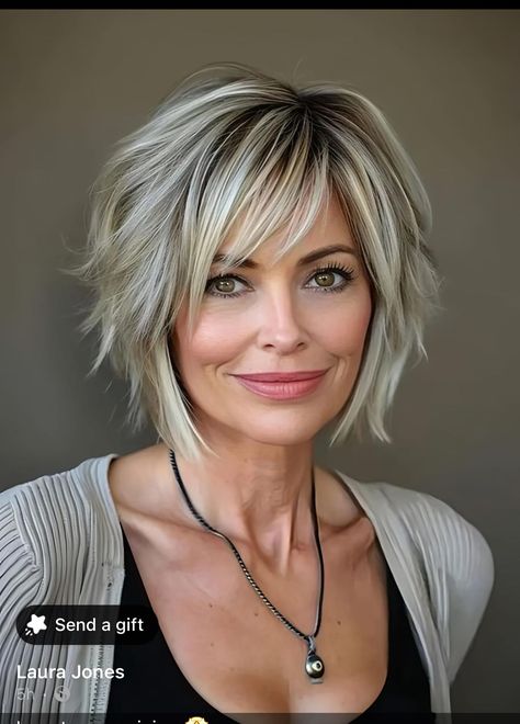 Long hair never goes out of style, and this year, women in their 40s are embracing length with fresh, modern long hairstyles. Think elegant layers, subtle. Short Blonde Haircuts For Women Over 50, Short Hairstyles Round Face Plus Size, Hair Styles For Double Chin Women, Modern Long Hairstyles, Women In Their 40s, Layered Haircuts For Medium Hair, Hairstyles And Haircuts, Choppy Bob Hairstyles, Chin Length Hair