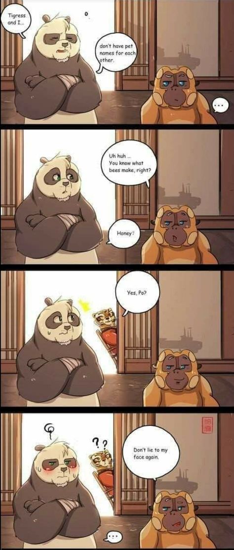 Kung Fu Panda Meme Funny, Person Standing Over Someone Reference, Tigress X Po Kung Fu Panda, King Fu Panda Fanart, Kung Fu Panda Comic, Po X Tigress Fanart, Twokinds Art, Kung Fu Panda Funny, Tigress And Po