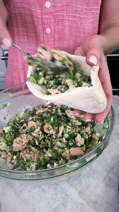 Tuna Salad Pita, Tuna Salad Dressing, Mediterranean Tuna, Mediterranean Tuna Salad, Mediterranean Recipes Healthy, Healthy Tuna Salad, Mediterranean Diet Recipes Dinners, Healthy Tuna, The Mediterranean Dish