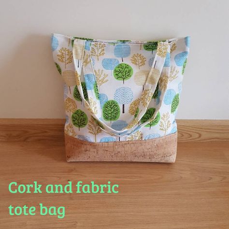 Fabric Trees, Floral Market, Spring Tote Bag, Flamingo Bag, Spring Tote, Spring Ahead, Cork Projects, Fabric Tote Bag, Tote Bag With Pockets