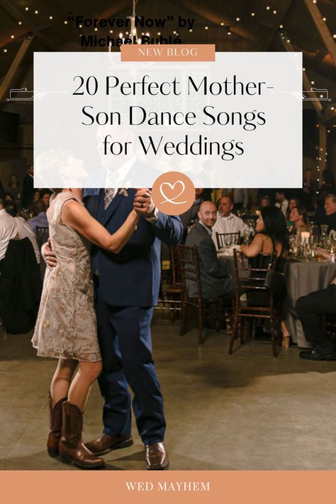 This list contains a variety of different song types with the first six being the most requested mother and son wedding dance songs according to Hipster Mama Productions. #weddingsongs #mothersondancesongs Mother Son Wedding Songs, Wedding Messages To Bride And Groom, Mother Son Songs, Mother Son Wedding Dance, Wedding Dance Music, Songs For Sons, First Dance Wedding Songs, Mother Song, Mom Song