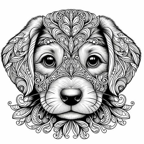 50 Cute Coloring Pages: Free Printable Sheets,#Coloring #Coloring book #AdultColoring #ChildrenColoring Cute Coloring Pages Free Printable, Dog Mandala, Detailed Mandala, Improving Sleep, Puppy Coloring Pages, School Camp, Zen Colors, Mandela Art, Coloring Pages Free Printable