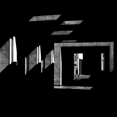 Serge Najjar, Shadow Architecture, Interior Perspective, Black Architecture, Grand Palais Paris, Depth Perception, Photo Focus, Concrete Structure, Paris Photo