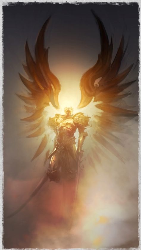 goldenpaladin Warrior Angels, Castlevania Lord Of Shadow, Epic Pictures, Lord Of Shadows, Angel Warrior, Ange Demon, Comics Art, Angels And Demons, Arte Fantasy