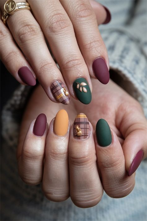 Dive into the cozy spirit of Fall with these stunning short nail ideas that capture the season's essence. Imagine deep burgundy and rich mustard shades perfectly blended into chic, minimalist designs that fit every occasion. Whether you're sipping pumpkin spice lattes or enjoying autumn strolls, these short nails will complement your look beautifully. Elevate your style this season and showcase your love for Fall! Burgundy And Mustard Nails, Fall Short Nail Ideas, Mustard Nails, Short Nail Ideas, Pumpkin Spice Lattes, Short Nail, Minimalist Designs, Deep Burgundy, Autumn Nails