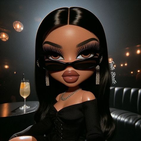 😘😘😘 #bratz #explorepage Bratz Fairy Pixies, Black Bratz Doll Profile Pic, Mexican Bratz Doll, Ipad Pics, Bratz Art, Black Bratz, Bratz Aesthetic, Black Bratz Doll, Dope Cartoons