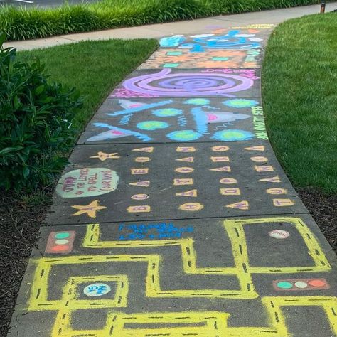 Chalk Race Track, Crayola Chalk, The Floor Is Lava, Chalk Drawings, Sidewalk Chalk, Senior Citizen, Chalk Art, Race Track, Chalk