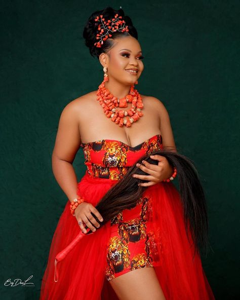 Isiagu Styles For Brides, Igbo Attire, Isi Agu, Igbo Bride, Nigerian Traditional Wedding, African Traditional Wedding Dress, African Party Dresses, African Wedding Attire, Traditional Wedding Attire