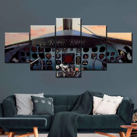 Aviation Bedroom, Aviation Room, Airplane Cockpit, Airplane Room, Old Airplane, Airplane Wall Decor, Aviation Decor, Airplane Wall Art, Vintage Airplane