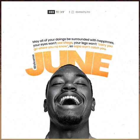 Welcome to a new Month - June designs Welcome To June, June Design, Church Media Design, Graphic Design Ads, Flyer And Poster Design, Ankara Style, New Month, Ad Design, Media Design