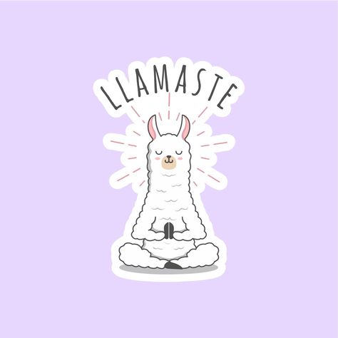 Llama Quote, Muji Pens, Yoga Stickers, Sticker Aesthetic, Stickers Funny, Llama Alpaca, Cute Llama, Sticker Cute, Sticker Laptop