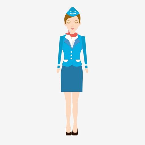 Stewardess Illustration, Flight Attendant Drawing Easy, Flight Attendant Clipart, 2000 Cartoons, Space Watercolor, Background Cartoon, Cartoon Sun, Cartoon Birds, Font Illustration