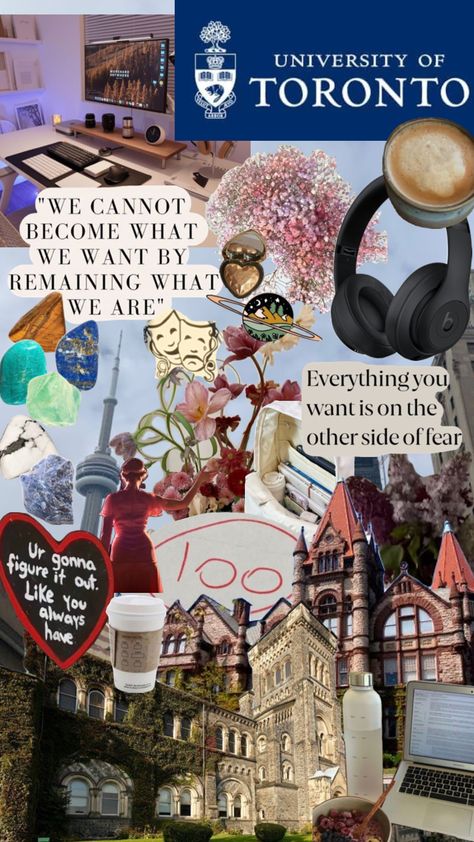 2023/24 school year moodboard #toronto #uoft #university #universityoftoronto #moodboards University Inspiration, Campus Aesthetic, College Vision Board, Manifesting Vision Board, Law School Inspiration, College Motivation, Med School Motivation, Vision Board Photos, Toronto City