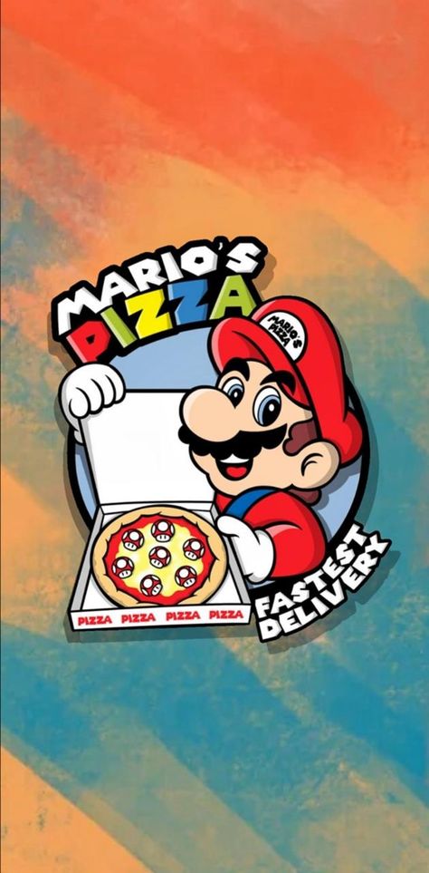 Mario's Pizza wallpaper by arnoldojb - Download on ZEDGE™ | f838 Mario Pizza, Pizza Wallpaper, Super Mario Games, Pizza Logo, Mario Games, Super Mario World, Super Mario Art, Super Mario Brothers, Mario Art