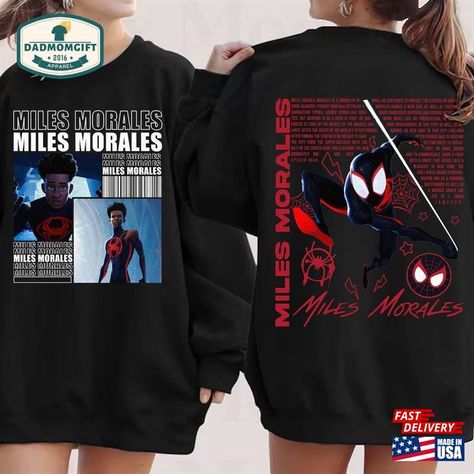 Miles Morales Shirt Black Spider Man Across The T-Shirt Hoodie Check more at https://dadmomgift.com/product/miles-morales-shirt-black-spider-man-across-the-t-shirt-hoodie/ Miles Morales Shirt, Black Spider Man, Black Spider, Miles Morales, Christmas List, Single Piece, Black Shirt, Spiderman, Hoodie Shirt