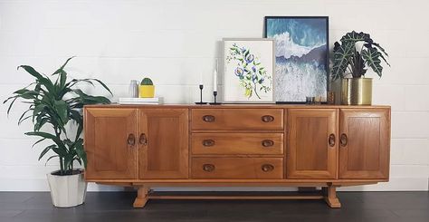 Ercol Sideboard, Ercol Furniture, Mid Century Furnishings, 1960s Furniture, Furnished Apartment, Furniture Styles, Industrial Furniture, Kitchen Chairs, British Design