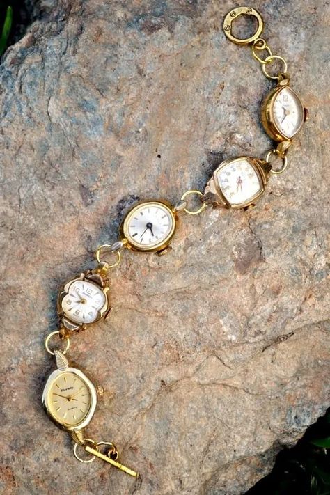 Jewelry Upcycle, Vintage Jewelry Diy, Jewelry Repurposed, Vintage Jewelry Ideas, Vintage Jewelry Repurposed, Antique Watch, Upcycling Ideas, Vintage Jewelry Crafts, Diy Jewelry Inspiration