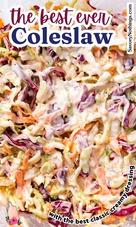 Coleslaw Pin Coleslaw With No Mayonnaise, Coleslaw For Sliders, Make Ahead Coleslaw Recipe, Delicious Coleslaw Recipes, Coleslaw For Fish And Chips, Best Homemade Coleslaw Recipe, Easy Healthy Coleslaw Recipe, Cole Slaw Mix Recipes Cooked, Coleslaw Side Dish