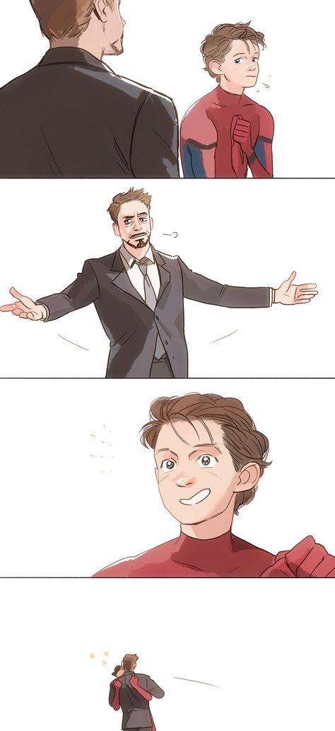 Tom Holland Peter Parker Tony Stark (Fanart) Artist: @hallpen Funny Marvel Memes, Marvel 3, Marvel Jokes, Avengers Funny, Marvel Fan, Marvel Funny, Marvel Memes, Marvel Dc Comics, Peter Parker