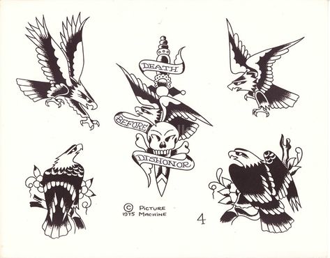 Picture Machine - 1 Huck Spaulding, Antique Tattoo, Traditional Eagle, Traditional Eagle Tattoo, Gas Forge, Traditional Tattoo Flash Art, Traditional Tattoo Inspiration, Vintage Tattoo Design, Flash Ideas