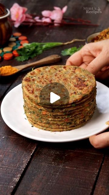 Reshu Drolia on Instagram: "Aaj banate hai Moong Dal Ka Paratha💗  Do like and comment ACHI BANI HAI if you loved this. ... INGREDIENTS:👇 Carrot 1 Mid Size  Onion 1 Mid Size Cabbage ½ Cup Moong Dal 1 Cup Wheat Flour 2 Cups Cumin Seeds 1 Tsp Carom Seeds 1 Tsp Coriander Powder 1 Tsp Amchur Powder 1 Tsp Garam Masala 1 Tsp  Kasuri Meethi 1 Tsp Chilli Flakes 1 Tsp Hing ½ Tsp Salt As per Taste Turmeric Powder ½ Tsp Oil 2 Tsp  #paratha #moongdalparatha #mungdal #moongdal #paratharecipes #IndianFood #mintsrecipes #reels #FOOD #RECIPES #Reelsinsta #reelsindia" Bread Recipes Indian, Cabbage Paratha Recipe, Cabbage Paratha, Amchur Powder, Moong Dal Recipe, Vegetarian Snack, Carom Seeds, Indian Breads, Rasam Recipe