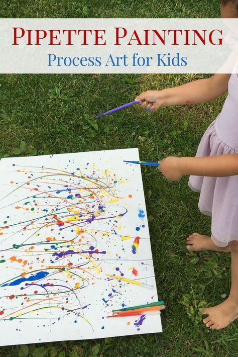 Splatter Paint is a fun process art for kids. Using rainbow colored paints and pipettes you can create this amazing rainbow paint splatter art project for kids. Process Art For Kids, Preschool Painting, Paint Splatter Art, Happy Zone, Splatter Painting, Preschool Art Projects, Splatter Art, Messy Art, Art Production