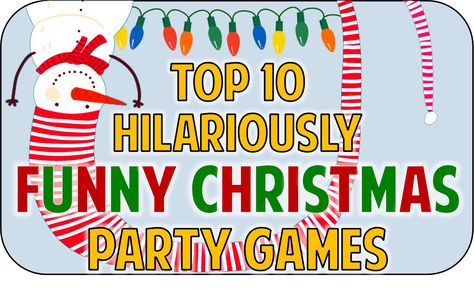 Top 10 Funny Christmas Party Game Ideas Christmas Party Game Ideas, Whimsical Thanksgiving, Funny Christmas Party Games, Christmas Party Games For Adults, Funny Christmas Games, Party Game Ideas, Geek House, Xmas Games, Fun Christmas Party Games