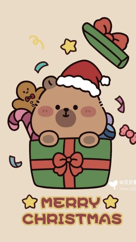 Capybara Christmas Wallpaper, Christmas Capybara, Xmas Drawing, Cute Iphone Wallpaper Tumblr, Happy Birthday Printable, Cute Calendar, Xmas Wallpaper, Characters Inspiration Drawing, Pix Art