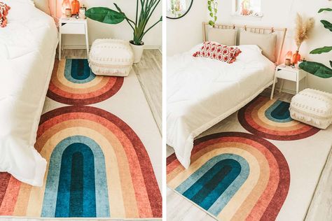 Ruggable Review: My 5 Favorite Ruggable Rugs via @atasteofkoko Ruggable Playroom, Spare Bedroom Decor, Nazareth College, Play Therapy Room, Ruggable Rugs, Fun Rugs, Diy Rugs, Modern Playroom, Funky Rugs