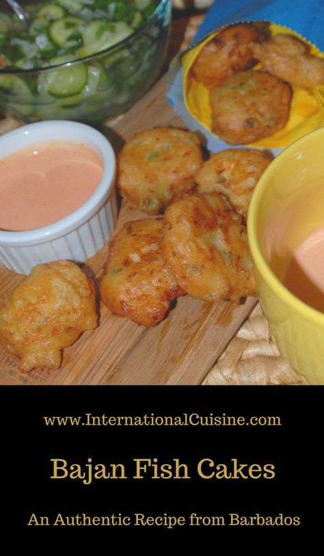 Bajan style fish cakes are simply divine. They are light, airy and that Bajan spice is simply a perfect ingredient in these little delights. Enjoy! Bajan Fish Cakes Recipe, Jamaican Fish, Easy Fish Cakes, Bajan Food, Bajan Recipe, Barbados Food, Fish Cakes Recipe, Trini Food, Fish Cakes