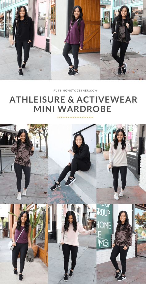 Athleisure & Activewear Mini Wardrobe Athleisure Fall Capsule Wardrobe, Workout Clothes Capsule Wardrobe, Athleta Capsule Wardrobe, Athleisure 2023 Trends, Athletic Wear Capsule Wardrobe, Athlesuire Outfit Spring, Women’s Athleisure, Activewear Capsule Wardrobe, Plus Size Athleisure Outfits Spring