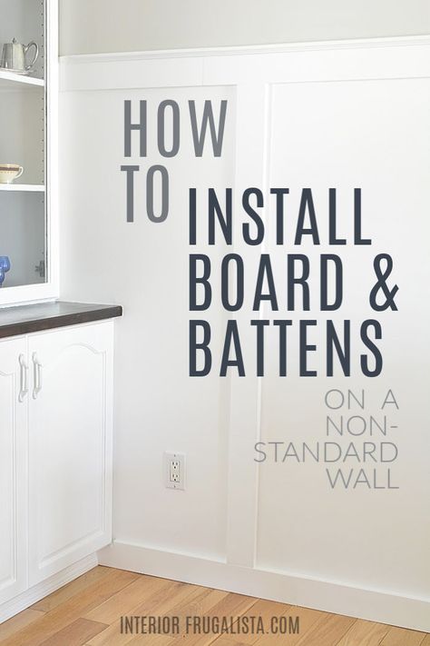 How to install a beautiful board and batten wainscotting accent wall in any room of your home with the formulas for standard and non-standard walls.​ #diningroomaccentwall #diywainscotting #budgethomeimprovement #farmhousestyle Board Abs Batten Wall, Bright Modern Farmhouse, Dining Room Accent Wall, Diy Wood Wall, Batten Wall, Diy Wainscoting, Room Accent Wall, Board And Batten Wall, Diy Accent Wall