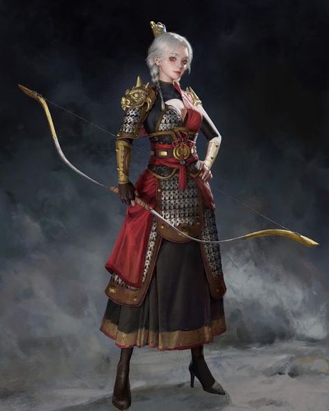 All Posts • Instagram White Hair Warrior, Archer Characters, Chinese Armor, Chinese Warrior, Female Armor, White Dragon, Fantasy Armor, Armor Concept, Fantasy Warrior