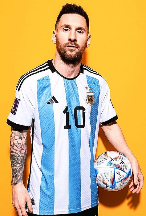 LIONEL MESSI - Argentina Portraits FIFA World Cup Qatar 2022 Messi Qatar 2022, Messi Qatar, Soccer Jersey Design, Concept Jersey, Argentina Team, Cristiano Ronaldo Portugal, Argentina World Cup, Lionel Messi Wallpapers, Football Players Images