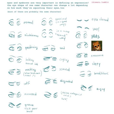 EtheringtonBrothers on Twitter: "Our feature artist/tutorial today is this great 4-PAGER on DRAWING EYES by the talented @ikimaruart! The notes on EXPRESSIONS in particular are full of brilliant ideas to get real RANGE in you character’s facial emotions! #anime #manga #illustration #comicart #gamedev #animation https://t.co/45x1lH1xtc" / Twitter Realistic Eye Drawing, Eye Expressions, Types Of Eyes, Drawing Expressions, Fete Anime, Anatomy Reference, Drawing Reference Poses, Eye Drawing, Drawing Tips