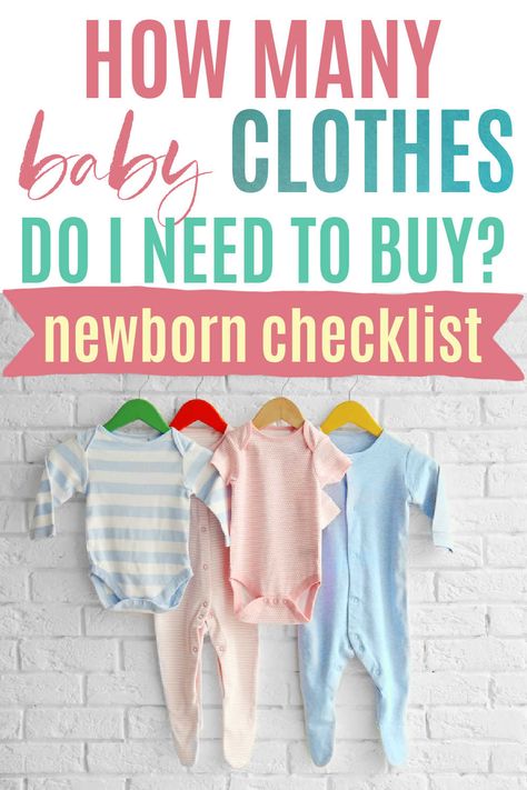 A buying guide for baby clothes for new mamas! How many newborn baby clothes do you need to buy. A shopping list showing you exactly how many baby clothes to buy in each size. What Do Newborns Wear, How Many Baby Clothes Do I Need, How Many Outfits For Baby In Each Size, How Much Clothes Do I Need For Baby, How Many Clothes For Baby, How Many Baby Clothes Of Each Size, How Many Diapers To Buy In Each Size, How To Dress Newborn, Newborn Shopping List