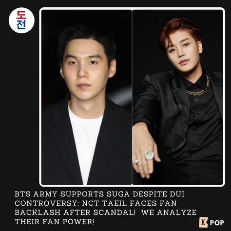 BTS ARMY Supports Suga Despite DUI Controversy; NCT Taeil Faces Fan Backlash After Scandal BTS' global fan group, ARMY, has taken to social media to express their unwavering support for Suga amid recent controversies surrounding an alleged DUI incident. The fan group, which spans 127 countries, united on September 8 to address the spread of false news and misperceptions about the situation. We look at how powerful K-pop fandoms have become and their effects on their idols in these two situ... Nct Taeil, September 8, Scandal, Bts Army, K Pop, Nct, Bts, Social Media, Fan