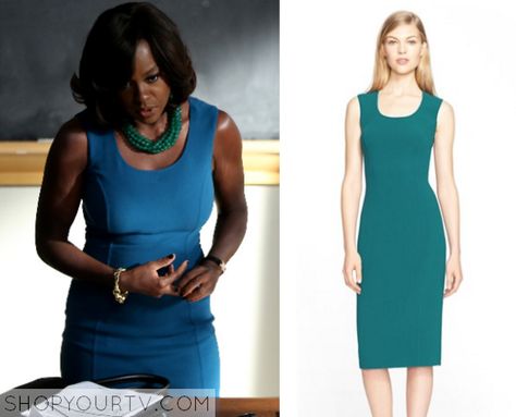 Annalise Keating, Worn On Tv, Viola Davis, Wool Crepe, Clothes Style, Crepe Dress, Work Attire, Sheath Dress, High Neck Dress