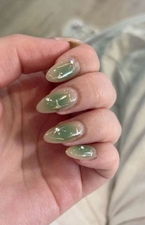 Tinker Bell Nails, Oval Nails, Nails Inspo, Quince, Nail Inspo, Nail Designs, Mint, Nails, Halloween