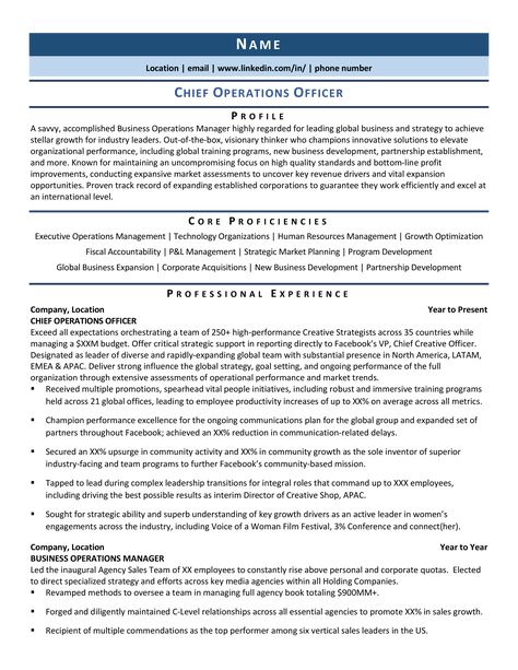 Chief Operations Officer (COO) Resume: Samples & How to Guide for 2020 Operations Manager Resume, Leadership Ideas, Professional Resume Examples, Chief Officer, Operations Manager, Resume Summary, Organizational Chart, Life Planning, Executive Leadership