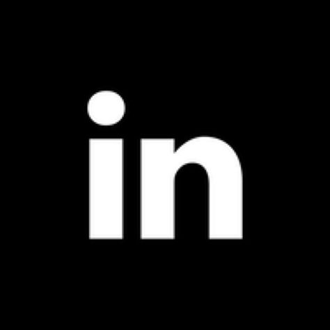 Linkedin App Icon, Black Ios Theme, Black Icon App, Linkedin App, Phone Makeover, Homescreen Background, Black And White Icons, Ipad Icons, Icon Widget