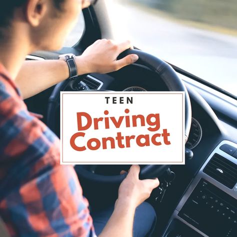 Teen Driving Contract For New Drivers - Family Review Guide New Driver Contract, Teen Driving Contract, Teen Driving, Driving Rules, Defensive Driving, Teen Driver, Driving Tips, Contract Agreement, Safe Driving